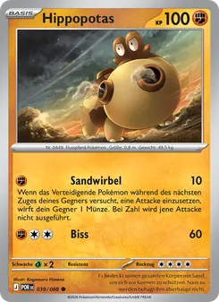 Karte Hippopotas aus Optimale Ordnung, Nummer 039/88