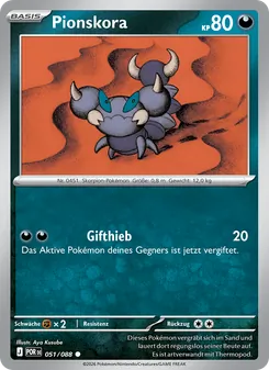 Karte Pionskora aus Optimale Ordnung, Nummer 051/88