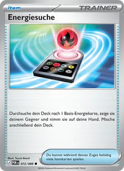 Karte Energiesuche aus Optimale Ordnung, Nummer 072/88