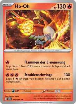 Karte Ho-Oh aus Wachsendes Chaos, Nummer 010/86