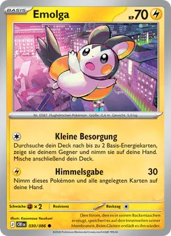 Karte Emolga aus Wachsendes Chaos, Nummer 030/86