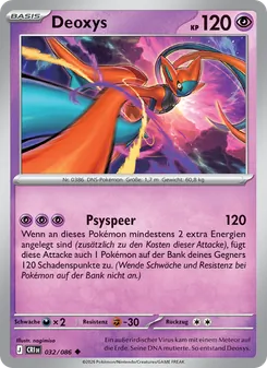 Karte Deoxys aus Wachsendes Chaos, Nummer 032/86