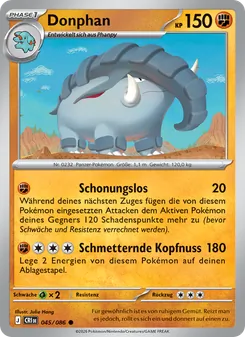 Karte Donphan aus Wachsendes Chaos, Nummer 045/86