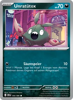 Karte Unratütox aus Wachsendes Chaos, Nummer 056/86