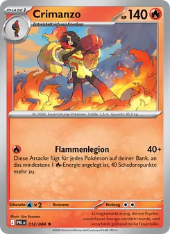 Karte Crimanzo aus Dunkelnacht, Nummer 012/84