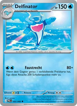 Karte Delfinator aus Dunkelnacht, Nummer 022/84