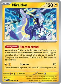 Karte Miraidon aus Dunkelnacht, Nummer 028/84