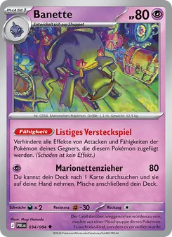 Karte Banette aus Dunkelnacht, Nummer 034/84