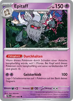 Karte Epitaff aus Dunkelnacht, Nummer 041/84