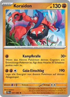 Karte Koraidon aus Dunkelnacht, Nummer 047/84