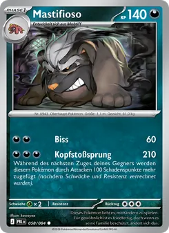 Karte Mastifioso aus Dunkelnacht, Nummer 058/84