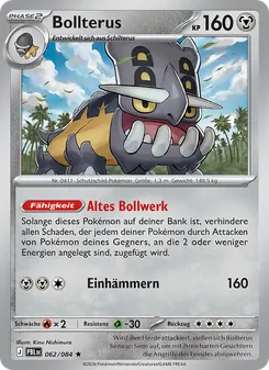 Karte Bollterus aus Dunkelnacht, Nummer 062/84