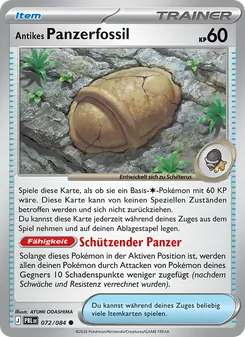 Karte Antikes Panzerfossil aus Dunkelnacht, Nummer 072/84