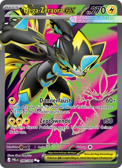 Karte Mega-Zeraora-ex aus Dunkelnacht, Nummer 098/84