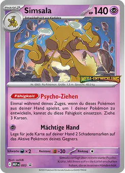 Karte Simsala aus MEP Black Star Promos, Nummer 003