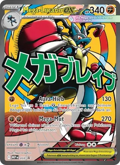 Karte Mega-Lucario-ex aus MEP Black Star Promos, Nummer 033