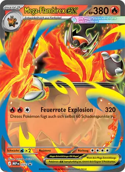 Karte Mega-Flambirex-ex aus MEP Black Star Promos, Nummer 035