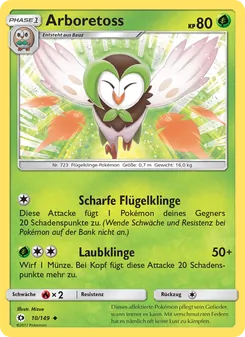 Karte Arboretoss aus Sonne & Mond, Nummer 10/149