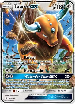 Karte Tauros GX aus Sonne & Mond, Nummer 100/149