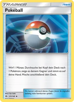 Karte Pokéball aus Sonne & Mond, Nummer 125/149