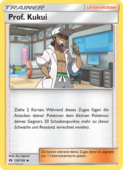Karte Prof. Kukui aus Sonne & Mond, Nummer 128/149