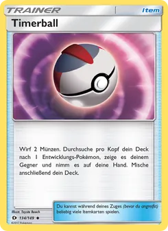 Karte Timerball aus Sonne & Mond, Nummer 134/149