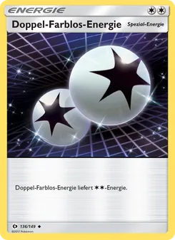 Karte Doppel-Farblos-Energie aus Sonne & Mond, Nummer 136/149