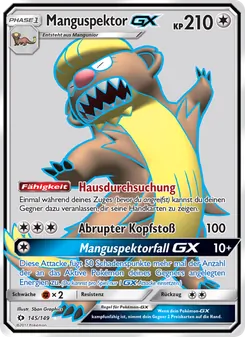 Karte Manguspektor GX aus Sonne & Mond, Nummer 145/149