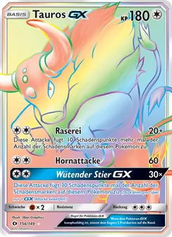 Karte Tauros GX aus Sonne & Mond, Nummer 156/149