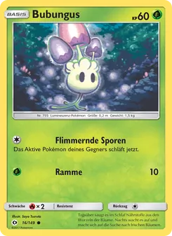 Karte Bubungus aus Sonne & Mond, Nummer 16/149