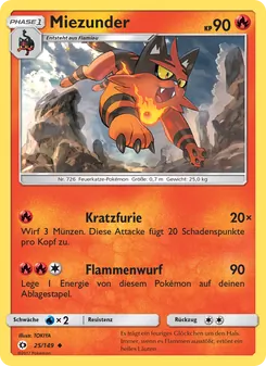 Karte Miezunder aus Sonne & Mond, Nummer 25/149