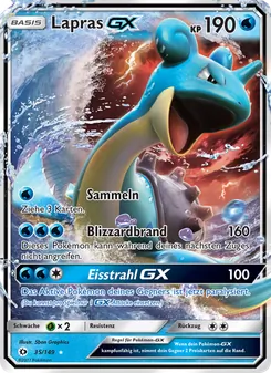 Karte Lapras GX aus Sonne & Mond, Nummer 35/149