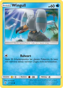 Karte Wingull aus Sonne & Mond, Nummer 37/149