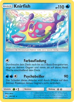 Karte Knirfish aus Sonne & Mond, Nummer 48/149