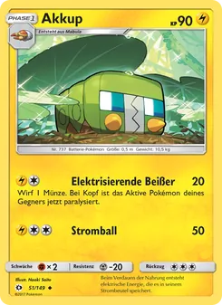Karte Akkup aus Sonne & Mond, Nummer 51/149