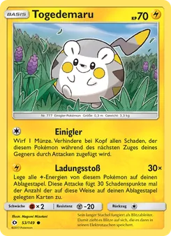 Karte Togedemaru aus Sonne & Mond, Nummer 53/149