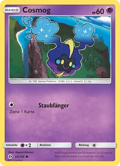 Karte Cosmog aus Sonne & Mond, Nummer 64/149