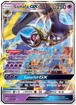 Karte Lunala GX aus Sonne & Mond, Nummer 66/149