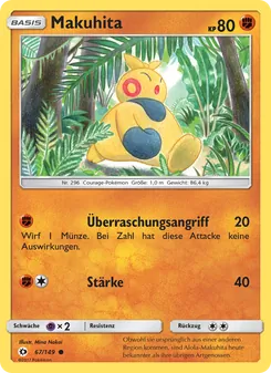 Karte Makuhita aus Sonne & Mond, Nummer 67/149