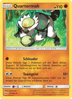 Karte Quartermak aus Sonne & Mond, Nummer 73/149
