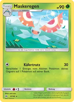 Karte Maskeregen aus Sonne & Mond, Nummer 8/149