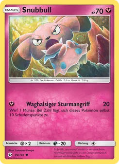 Karte Snubbull aus Sonne & Mond, Nummer 90/149