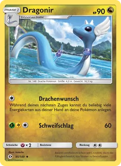 Karte Dragonir aus Sonne & Mond, Nummer 95/149