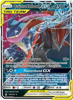 Karte Quajutsu & Zoroark GX aus Kräfte im Einklang, Nummer 107/214