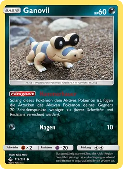 Karte Ganovil aus Kräfte im Einklang, Nummer 113/214