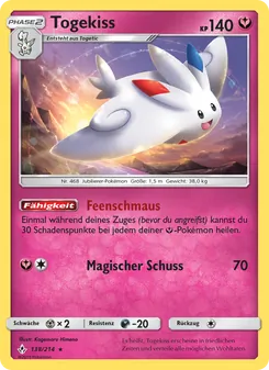 Karte Togekiss aus Kräfte im Einklang, Nummer 138/214