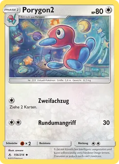 Karte Porygon2 aus Kräfte im Einklang, Nummer 156/214