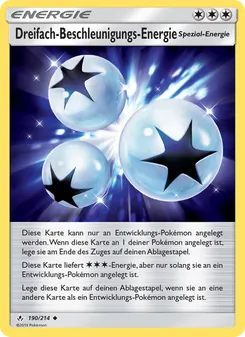Karte Dreifach-Beschleunigungs-Energie aus Kräfte im Einklang, Nummer 190/214
