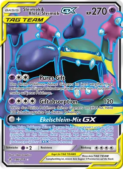Karte Sleimok & Alola-Sleimok GX aus Kräfte im Einklang, Nummer 196/214