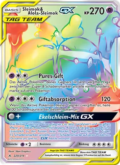 Karte Sleimok & Alola-Sleimok GX aus Kräfte im Einklang, Nummer 220/214